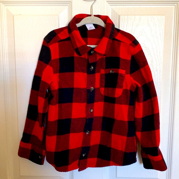 Kids Flannel Shirt - Size 5T - Red & Black Plaid - Picture 2 of 5